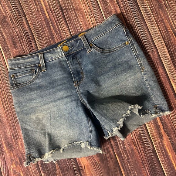 Seven7 Frayed Denim‎ Jeans Shorts Size 4 - Picture 2 of 8